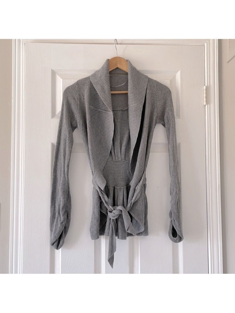 Lululemon Gray Knit Wrap Cardigan Sweater XS